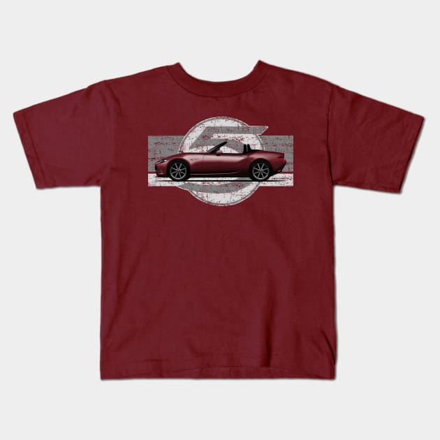 My drawing of the iconic Japanese roadster sports car ND with background 5 Kids T-Shirt by jaagdesign